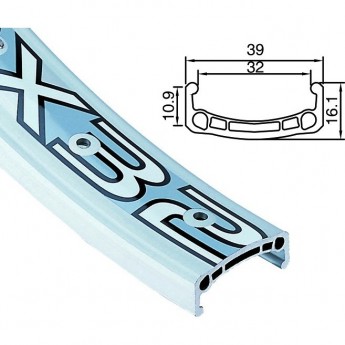 Обод 24" DX32 Alexrims 32H двойной пистонированный, чёрный Обод 24" DX32 Alexrims 32H двойной пистонированный, чёрный