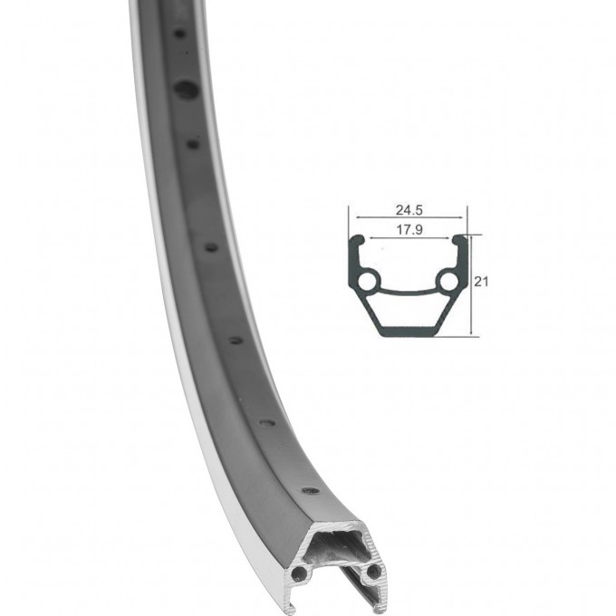 Обод 26" HLQC-02AB 14Gх32Н двойной фрезерованный, черный 330137 Обод 26" HLQC-02AB 14Gх32Н двойной фрезерованный, черный 330137