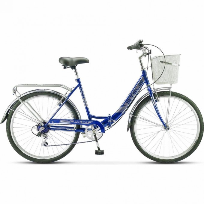 Велосипед STELS 26" Pilot 850 (с корзиной) (LU093354) темно-синий JU000428622023JU0002976 Велосипед STELS 26" Pilot 850 (с корзиной) (LU093354) темно-синий JU000428622023JU0002976
