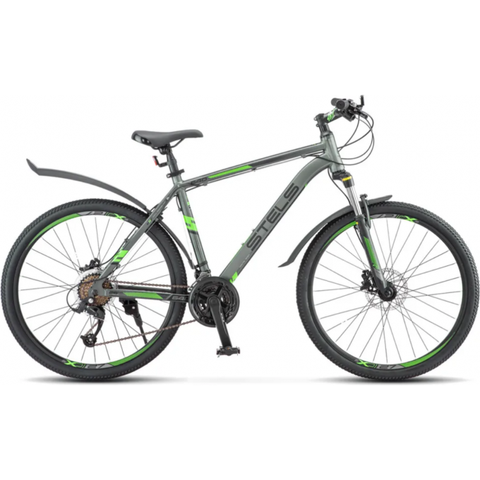 Велосипед STELS Navigator 640 D V010 антрацитовый/зелёный 26" (LU091518), рама 19" KUBC0065222021KU0001582 Велосипед STELS Navigator 640 D V010 антрацитовый/зелёный 26" (LU091518), рама 19" KUBC0065222021KU0001582