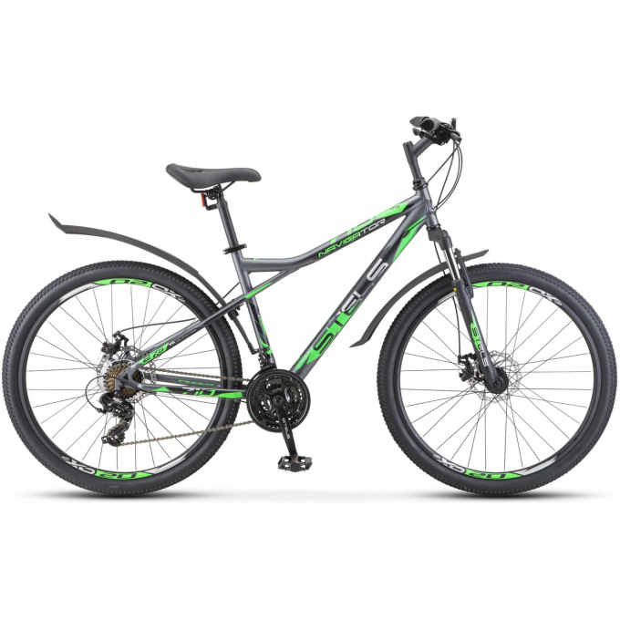 Велосипед STELS Navigator 710 MD V020 антрацитовый/зелёный/чёрный 27.5" (LU093864), рама 18" KUBC0068322021KU0002228 Велосипед STELS Navigator 710 MD V020 антрацитовый/зелёный/чёрный 27.5" (LU093864), рама 18" KUBC0068322021KU0002228